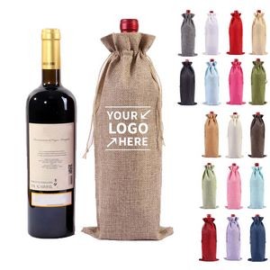 Wine Bottle Drawstring Gift Bag