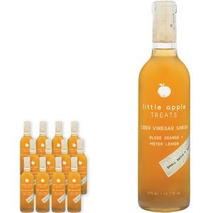 Little Apple Treats Blood Orange + Meyer Lemon Shrub: 12.7 oz Bottle