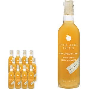 Little Apple Treats Meyer Lemon + Green Coriander Shrub: 12.7 oz Bottle