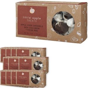 Little Apple Treats Apple Cider With Cold Brew + Cocoa Nib Caramels: 5 oz Box