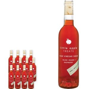 Little Apple Treats Blood Orange + Raspberry Shrub: 12.7 oz Bottle