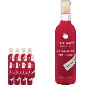 Little Apple Treats Ginger + Hibiscus Shrub: 12.7 oz Bottle
