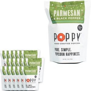 Poppy Handcrafted Popcorn Parmesan & Black Pepper: Snack Bag