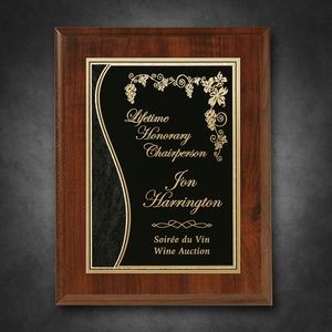 Econo Cherry Plaque 9" x 12" with Lasered Plate