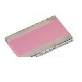 Pink Stainless Steel Business Card Holder