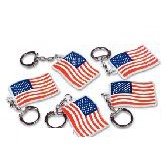 2" U.S Flag Key Chain