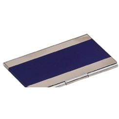Blue Stainless Steel Business Card Holder