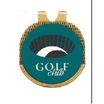Antique Gold Hat Clip w/Golf Ball Marker