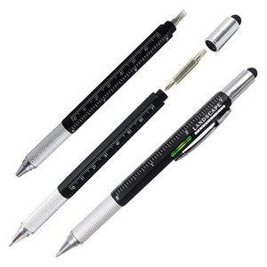 6 in 1 Multi Tech Tool Ballpoint Pen Level Gauge