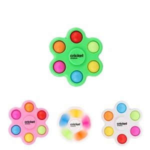 Six Bubble Flower Fidget Push Pop Spinner