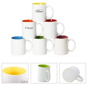 11Oz Colored Ceramic Mug With C-Handle