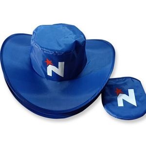 Polyester Foldable Cowboy Hat With Pouch
