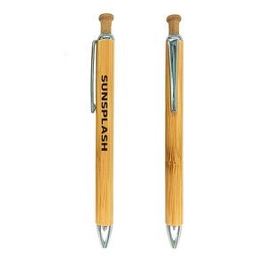 Retractable Wheat Straw Bamboo Wood Eco-Pen