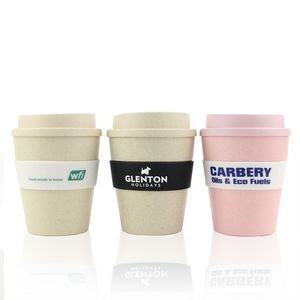 12oz. Bamboo Fiber Coffee Cup with Lid and Sleeve