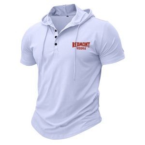 Custom Hooded Short-sleeved T-shirt S
