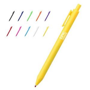 Solid Trim Click Stick Ballpoint Pen with Pocket Clip