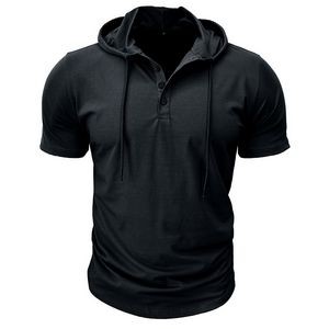 Custom Hooded Short-sleeved T-shirt XL