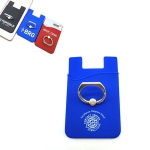 Silicone Phone Wallet W/ Ring Holder