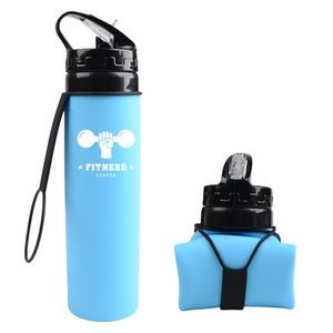 20oz Collapsible Silicone Foldable Water Bottles