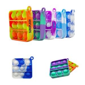 Mini Push Bubble Fidget Toys Keychain - Colorful