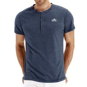 Eco Men's Short Sleeve T-Shirt Henley