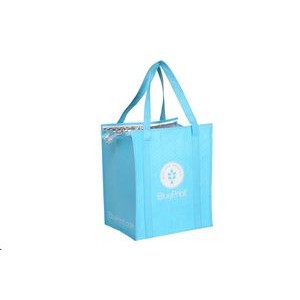80Gsm Nonwoven Insulated Grocery Tote Bag With Zipper