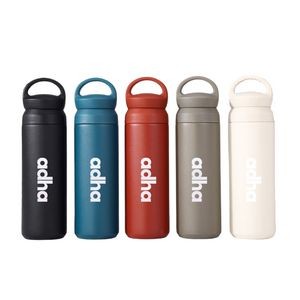 17 Oz. Stainless Steel Insulated Vacuum Bottle w/ Handle Lid