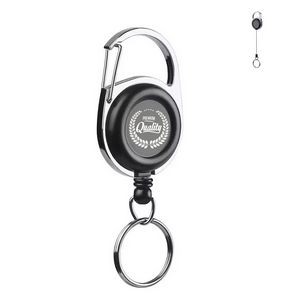 Retractable Round Badge Reel with Clip