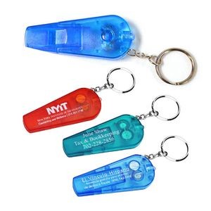 Led Security Whistle With Flashlight And Keychain