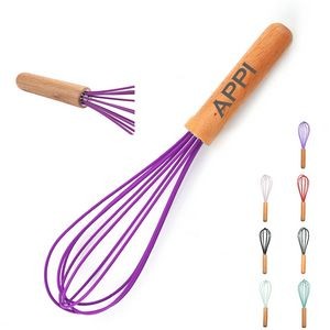 Silicone Wood Handle Whisk