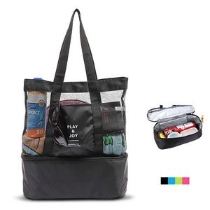 Mesh Beach Tote with Cooler