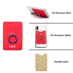 Leather Cell Phone Card Holder