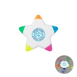 Star Shaped 5 Color Highlighters