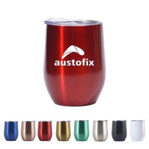 12 OZ stainless steel wine tumbler with lid