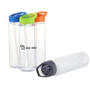 24OZ Portable RPET Water Bottle With A Straw