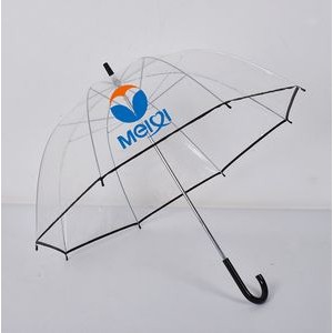 48" Arc Auto Open Basic Clear Umbrella
