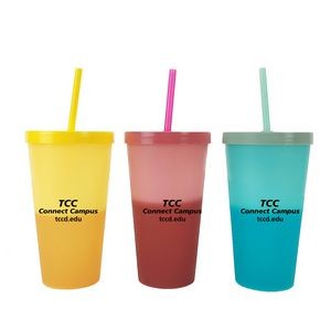 24oz. Color Changing Cups with Lids and Straws