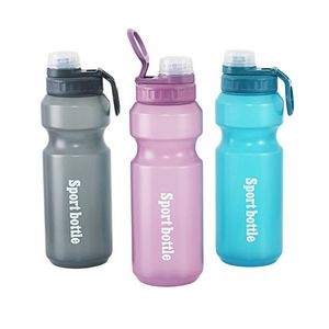 19Oz/ 25Oz Plastic Sports Water Bottle With Handle