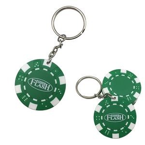 Poker Chips Golf Ball Marker With Keychain
