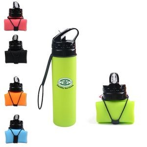 21oz Silicone Collapsible Hiking Water Bottle
