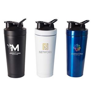 Double Wall Vacuum Insulated Protein Shaker Bottle.