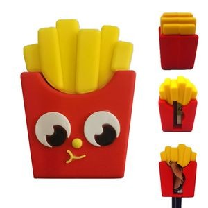 French-fries Shaped PVC Manual Pencil Sharpener- One hole