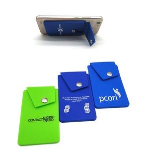 Silicone Card Wallet W/ Phone Stand