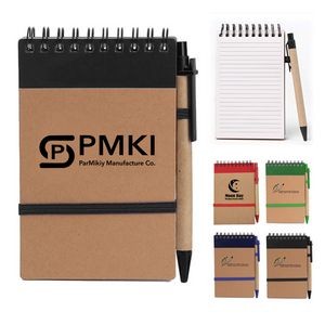 Eco-Friendly Complete Set Spiral Notepad Jotter With Pen