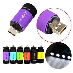 Colorful Mini LED Flashlight USB Torch Rechargeable