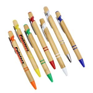 Eco-Friendly Retractable Bamboo Ballpoint Pen