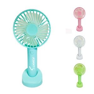 Usb Rechargeable Handheld Fan With Base