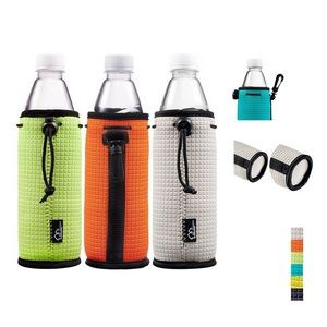 Water Bottle Coolie With Drawstring & Clip