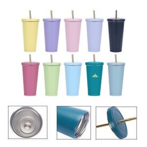 304 Stainless Steel Straw Cup 500ml