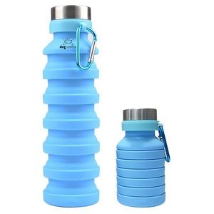 Foldable Silicone Water Bottles with Carabiner